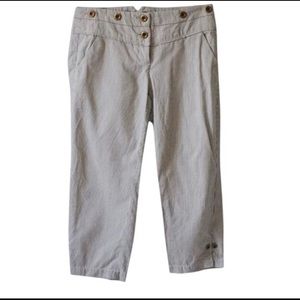 Anthropologie Cartonnier Pinstripe Cropped Pants